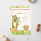 Oerwoud Baby's, Meisje Dank u Notities (Voorkant / Achterkant in situ)