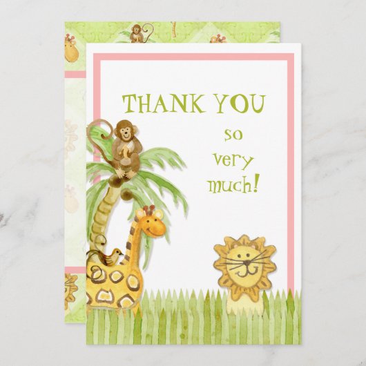 Oerwoud Baby's, Meisje Dank u Notities (Voorkant / Achterkant)