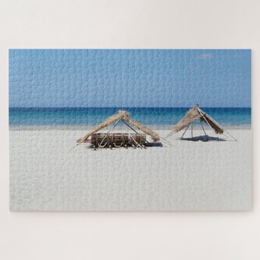 Oerwoud Beach Huts Legpuzzel (Horizontaal)