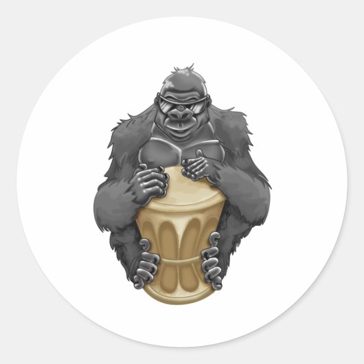 Oerwoud Beat Ronde Sticker (Voorkant)
