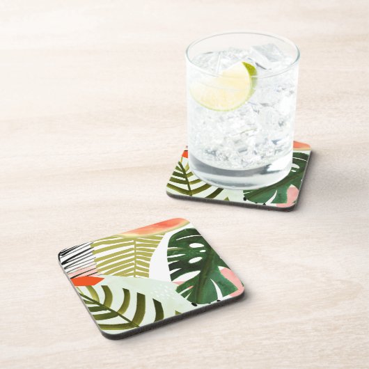 Oerwoud Beat Tropical Greenery Bier Onderzetter (Rechterzijde)