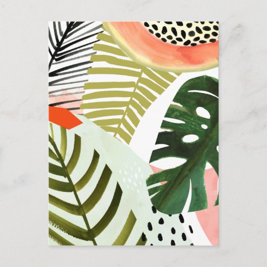 Oerwoud Beat Tropical Greenery Briefkaart (Voorkant)
