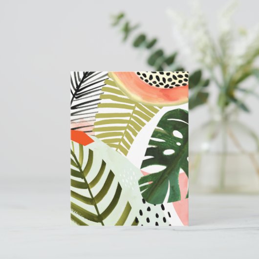 Oerwoud Beat Tropical Greenery Briefkaart (Staand voorkant)