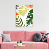 Oerwoud Beat Tropical Greenery Canvas Afdruk (Insitu (Woonkamer))