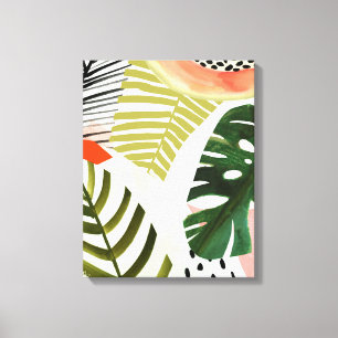 Oerwoud Beat Tropical Greenery Canvas Afdruk