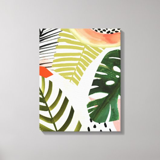 Oerwoud Beat Tropical Greenery Canvas Afdruk (Voorkant)