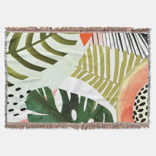 Oerwoud Beat Tropical Greenery Deken (Voorkant)