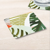 Oerwoud Beat Tropical Greenery Kartonnen Onderzetters (Schuin)