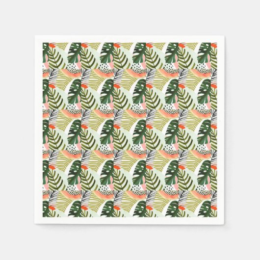 Oerwoud Beat Tropical Greenery Servet (Voorkant)