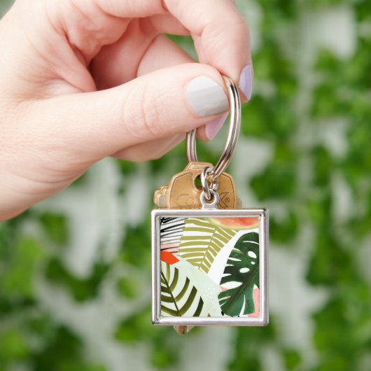 Oerwoud Beat Tropical Greenery Sleutelhanger (Hand)