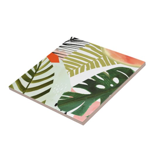 Oerwoud Beat Tropical Greenery Tegeltje (Zijkant)