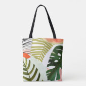 Oerwoud Beat Tropical Greenery Tote Bag (Achterkant)