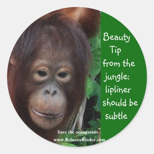 Oerwoud Beauty Tips Ronde Sticker (Voorkant)
