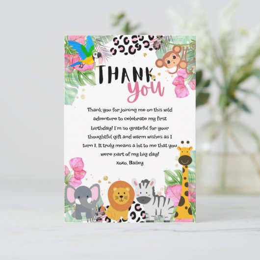 Oerwoud bedankkaart (Staand voorkant)