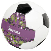 Oerwoud Bird Pattern Paars Greenery Voetbal (Drie kwart)