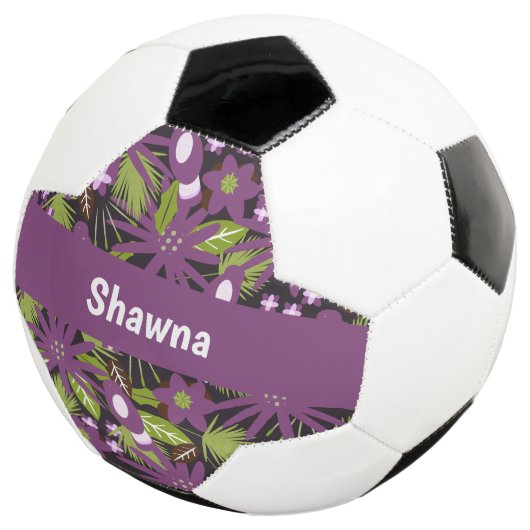 Oerwoud Bird Pattern Paars Greenery Voetbal (Drie kwart)