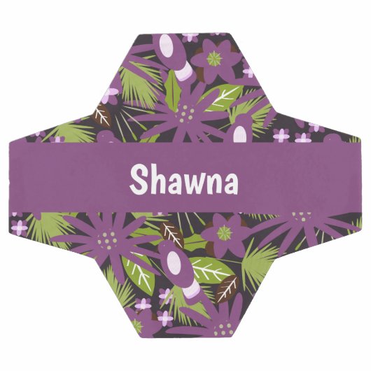 Oerwoud Bird Pattern Paars Greenery Voetbal (Enkel)