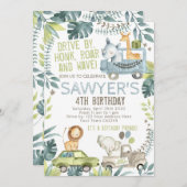 Oerwoud Birthday Parade Kaart (Voorkant / Achterkant)