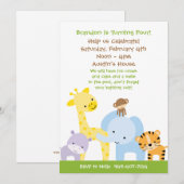 Oerwoud Birthday Party Invitation Kaart (Voorkant / Achterkant)