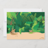 Oerwoud Birthday Uitnodiging (Achterkant)