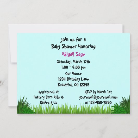 Oerwoud Black Panther Baby shower uitnodiging (Achterkant)