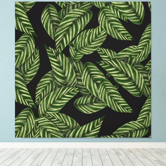 oerwoud bladeren omwikkeld canvas (Insitu (Houten vloer))