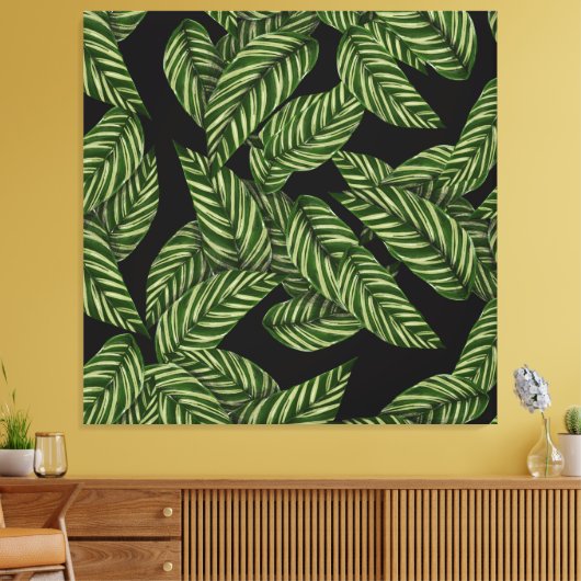 oerwoud bladeren omwikkeld canvas (Insitu (Woonkamer))