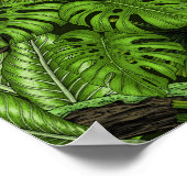 Oerwoud bladeren poster (Hoek)