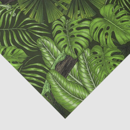 Oerwoud bladeren tissuepapier (Detail)