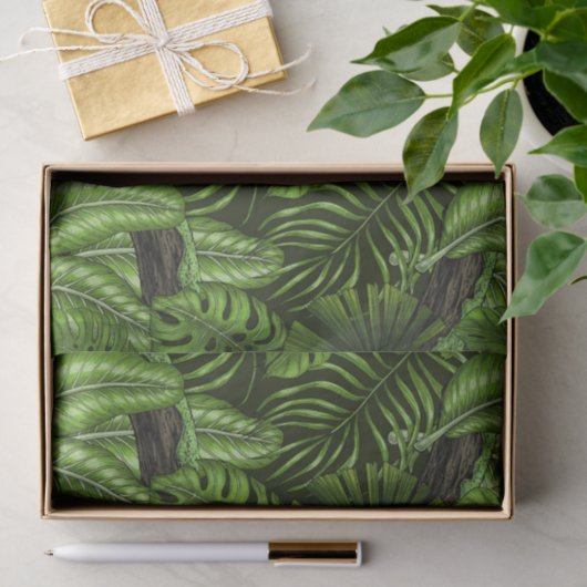 Oerwoud bladeren tissuepapier (Geschenk)