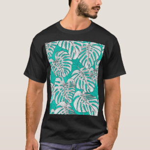 Oerwoud bladeren tropische bloemen naadloos t-shirt