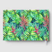 Oerwoud Bladpatroon Real folie Collage Gastenboek (Achterkant)