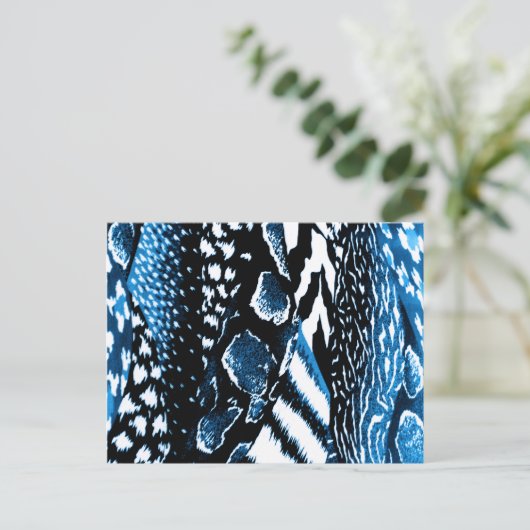 Oerwoud blauw briefkaart (Staand voorkant)