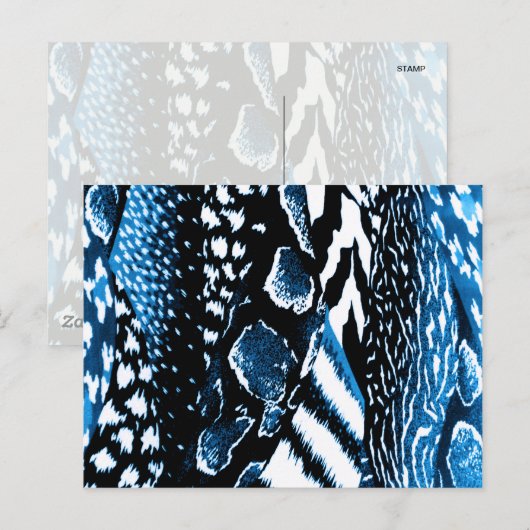 Oerwoud blauw briefkaart (Voorkant / Achterkant)