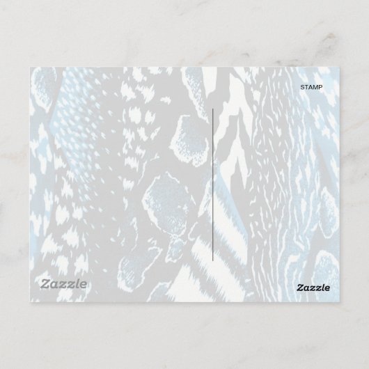 Oerwoud blauw briefkaart (Achterkant)