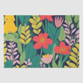 Oerwoud bloemblaadjes patroon tissuepapier