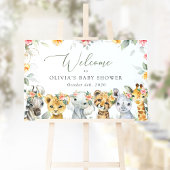 Oerwoud, Bloemen, Baby shower Welkom Poster