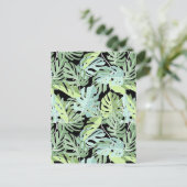 Oerwoud bloemmotief 2 briefkaart (Staand voorkant)