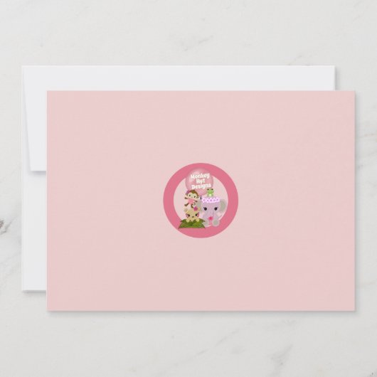 Oerwoud bloesems Babyschoenen met bloesem Kaart (Achterkant)