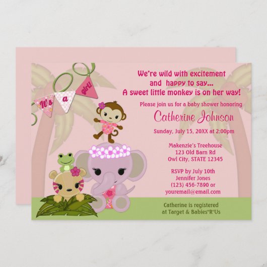 Oerwoud bloesems Babyschoenen met bloesem Kaart (Voorkant / Achterkant)