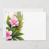 Oerwoud bloesems tijger Baby shower Kaart (Achterkant)