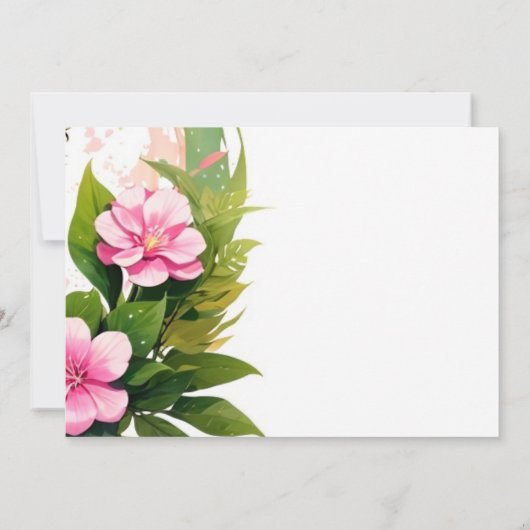 Oerwoud bloesems tijger Baby shower Kaart (Achterkant)