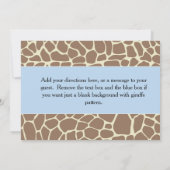 Oerwoud Blue verjaardagsuitnodiging Kaart (Achterkant)