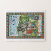 Oerwoud Boek II Waterverf Schilderen Puzzelle Legpuzzel (Horizontaal)