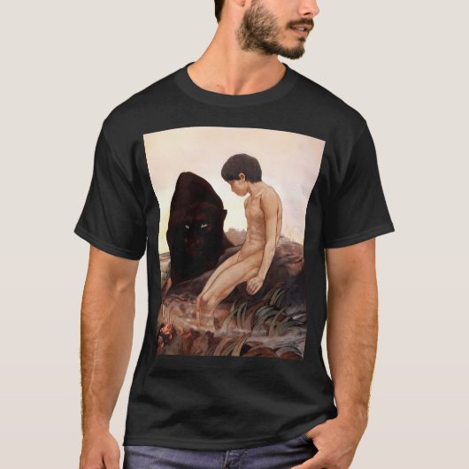 Oerwoud Boek - Mowgli's Bagheera - Detmold T-shirt (Voorkant)