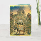 Oerwoud boek olifant Wenskaart Kaart (Voorkant)