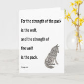 Oerwoud boekkracht van de Wolf Quote Print Kaart (Gele Bloem)