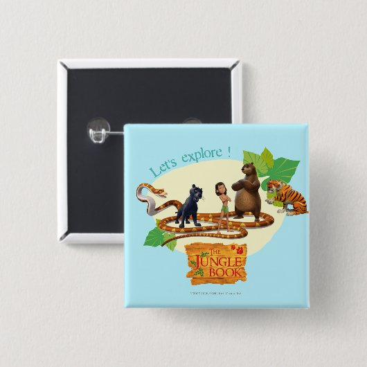 Oerwoud Book Group Shot 4 Vierkante Button 5,1 Cm (Voorkant /achterkant)