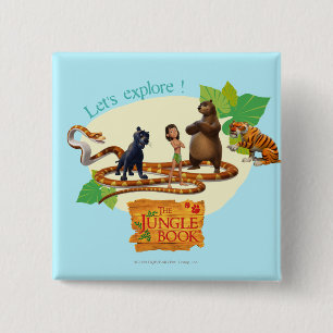 Oerwoud Book Group Shot 4 Vierkante Button 5,1 Cm