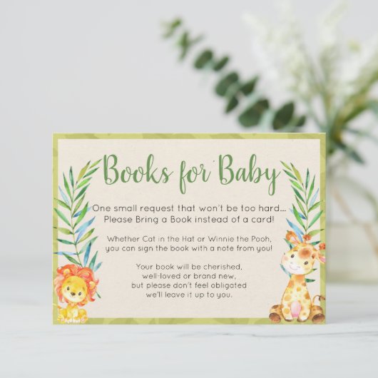 Oerwoud Books for Baby Card Informatiekaartje (Staand voorkant)